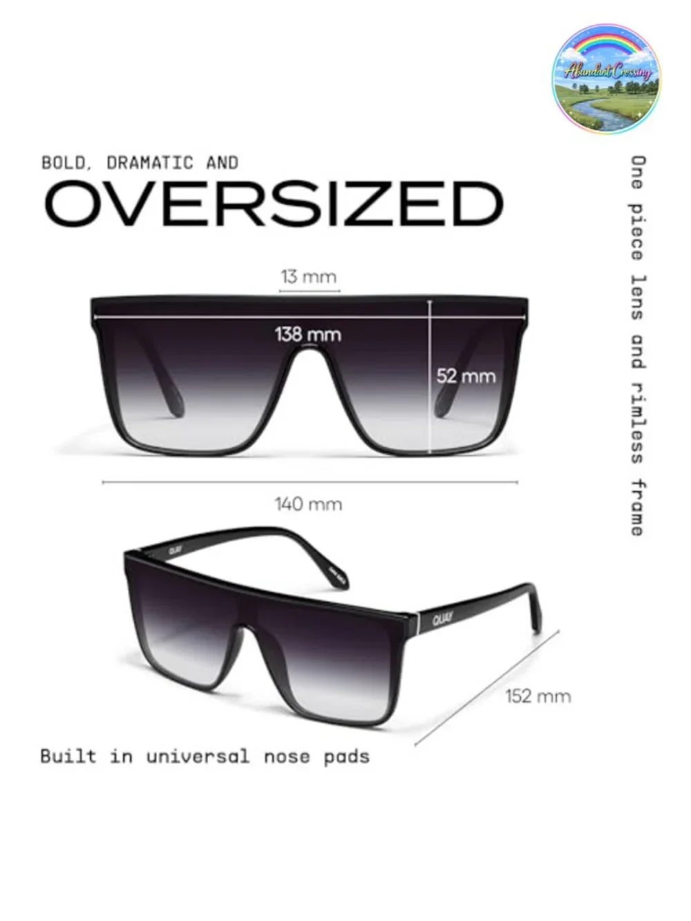 Oversized Shield Sunglasses UV Protection Non Polarized Unisex
